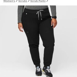 Figs Zamora Black Women's Jogger Scrub Pants